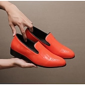 cheap Loafers-Men's Purple Patent Loafers Slip-On Dress Shoes Glossy Statement Footwear for Stylish Men, Weddings, Parties, Banquets, Prom and Evening Events