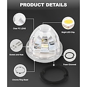 preiswerte Dekorative Lichter-Zweifarbige LED-Wassermelonenlichter mit klarer Linse, konstant &amp;Blitzlichter, Blinker zur Begrenzung des Fahrerhausdachs