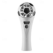 baratos Ventoinhas de mão-Soccer Handheld Fan, Portable Mini Fan with 199 Wind Speeds &amp; LED Digital Display, USB Rechargeable Personal Football Fan for Match Day, Outdoor Sports, Travel, Gifts for Kids &amp; Fans
