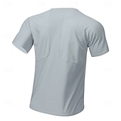 cheap Men's Casual T-shirts-Men's T Shirt Short Sleeve Shirt Tee Top Short Sleeve Crew Neck Summer Spring Solid Color Streetwear Stylish Leisure Quick Dry Slim Daily Vacation Sport Black Blue Grey Top Tee for Men