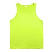 tanie Tank topy sportowe-Męskie Bezrękawnik Kamizelka Podkoszulki Bluzka na ramiączkach Bez rękawów Łódeczka Lato Wiosna Równina Moda Klasyczny Wygodny Gładkie Codzienny Siłownia Ulica Czarny Biały Wino Top Tee dla mężczyzn