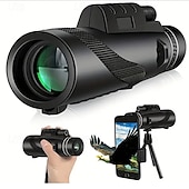 cheap Rangefinders &amp; Telescopes-12x50 High Power Monocular Telescope with Smartphone Adapter and Tripod, BAK4 Prism FMC Lens Waterproof Monocular for Adults, Bird Watching Hunting Camping Wildlife Hiking Traveling