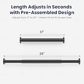 abordables Servicio de Vehículo-Barra de agarre de aluminio para puerta mosquitera de caravana - Accesorios ajustables para la barra transversal de la puerta mosquitera de la caravana - Protector resistente para facilitar la salida