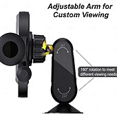 abordables Servicio de Vehículo-Soporte universal de 360° para teléfono móvil en el salpicadero de tu coche, con clip de resorte, brazo ajustable con abrazadera para teléfono móvil, soporte para smartphones de 4 a 7 pulgadas, sin