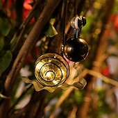 baratos Luzes de paisagem-Lanterna suspensa de ferro oca em formato de caracol, à prova d'água e com energia solar, ideal para decoração de jardins, vilas, árvores e pátios, perfeita para criar um ambiente aconchegante no