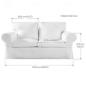 cheap Sofa Cover-2 Seat Sofa Cover or  2 Seat Sofa Bed Cover with Cushion Covers and Backrest Covers For Ektorp Couch Slipcover Washable Furniture Protector  LITB PRIME cover Ektcover