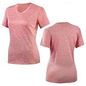 cheap Running Tee &amp; Tank Tops-Women's Solid Colored Running T-Shirt Running Top Running Shirt Summer Spring Short Sleeve Quick Dry Lightweight Elastic Breathable Tennis Golf Black Pink Purple Sportswear Activewear