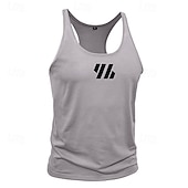 baratos Treningsskjorter uten armer-Men's Tank Top Vest Undershirt Sleeveless Shirt Sleeveless Crew Neck V Neck Scoop Neck Summer Plain Fashion Sporty Classic Quick Dry Casual Gym Street Black White Yellow Top Tee for Men