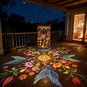 billiga Pathway Lights &amp; Lanterns-färgglad solcellslykta med kolibri, trädgårdspresenter för kvinnor och mammor, hängande utomhuslampor, vattentät dekorativ metalllampa för uteplats, gård, veranda, däck, bakgård, gångväg