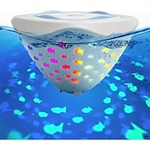 abordables Luces subacuáticas-2 luces flotantes LED RGB con forma de pez, resistentes al agua (IP67), ideales para estanques, jarrones y acuarios. Perfectas para fiestas al aire libre y como iluminación ambiental decorativa de