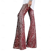 abordables Fondos-Retro Antiguo Disco Años 80 Pantalones Pantalones acampanados Disco Lentejuelas Arte deco Disfraz Mujer Víspera de Todos los Santos Carnaval Discoteca Festival de Música Fiesta Adulto Pantalones