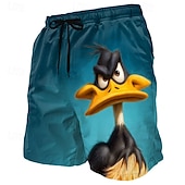 voordelige Dieren &amp; Vogels-Voor heren Grappig Eend tekenfilm dieren Lange zwembroeken Badpakken Zwembroeken Boardshorts Medium Taille Hawaii Strandvakantie Zijzakken Mesh voering Elastische tailleband met trekkoord Ontwerper