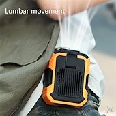 levne Páskové ventilátory-Přenosný ventilátor na opasek, ventilátor na opasek pro muže a ženy, osobní ventilátor na nošení v košili, dobíjecí USB handsfree mini ventilátor pro venkovní práci, stavebnictví, kempování,