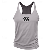 baratos Treningsskjorter uten armer-Men's Tank Top Vest Undershirt Sleeveless Shirt Sleeveless Crew Neck V Neck Scoop Neck Summer Plain Fashion Sporty Classic Quick Dry Casual Gym Street Black White Yellow Top Tee for Men
