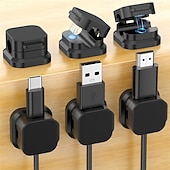 economico Organizzazione spazi-Confezione da 6 fermacavi magnetici, organizer per cavi da scrivania, gestione cavi da scrivania con forte adesivo per caricabatterie del telefono, computer, casa, ufficio, auto