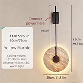 tanie Kinkiety wewnętrzne-Kinkiety do sypialni, montowane przy łóżku, lampa z kamiennym kloszem, industrialne, podłączane na stałe do sypialni, salonu i hotelu, 110-240 V