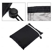 رخيصةأون أغطية أثاث الفناء-أغطية أثاث الحدائق على شكل حرف L، مقاومة للماء والغبار، مناسبة لأثاث الحدائق الخارجية، لحماية الأرائك والأثاث الخارجي، وواقيات العشب الشتوية (215 × 215 × 87 سم، أسود)