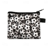 abordables Partido Mundial de Fútbol 2026-Paquete de 9 monederos de fútbol para niños, mini estuches con cremallera para llaves, monedas y auriculares, ideales para rellenar bolsas de regalos para fiestas temáticas deportivas y como obsequio