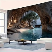 billiga Gobelänger-piratskepp nautiskt äventyr träskeppsdäck havsvågor havsutsikt lyktor solnedgång väggbonad väggdekoration bakgrund för vardagsrum sovrum man cave tema fest heminredning väggkonst