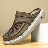 זול כפכפים לגברים-נעלי רשת לגברים, נעלי קיץ נושמות ונוחות ללבישה יומיומית, חופשה והליכה קלה