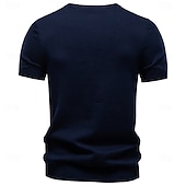 baratos camisetas básicas-Homens Camiseta Camisa de manga curta T-shirt Manga Curta Gola Redonda Verão Primavera Listrado Roupa de rua à moda Moderno Patchwork Casual Diário Ao ar livre Branco Top Tee para Homens