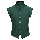economico Cime-Medievale Rinascimento Gilet Elfo Ranger Costume Per uomo Fantasia Halloween Carnevale Mascherata Fiera Rinascimentale LARP Adulti Gilet Primavera &amp; Estate