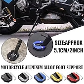 olcso Motorkerékpár- és terepjáró-kiegészítők-5 darabos motorkerékpár kitámasztó alátét - univerzális alumínium oldaltámasztó talp, csúszásgátló, megnövelt parkolóbetét puha talajra, motorkerékpárhoz és robogóhoz is illeszkedik, könnyen
