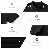 halpa Miesten Klassinen Polo-Miesten Polo Poolopaidat Kausaliteetti Katu Kauluskäänne Lyhythihainen Perus Moderni Geometrinen Tavallinen Kevyt Napit Kesä Kevät Loose Fit Musta Valkoinen Viini Laivaston sininen Tumman vihreä Khaki