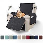 billige Reclinerdeksel-Vanntett sofatrekk for kjæledyr, lenestoltrekk til kjæledyr, sklisikkert sofatrekk, slitesterkt, vaskbart møbeltrekk for hunder og katter, alle årstider