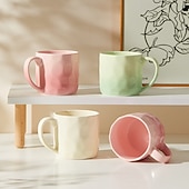 billiga Dricksglas-1 st högestetisk keramisk mugg, elegant vattenkopp för hushållet, parets frukostkaffekopp, kontorsmugg, perfekt för dagligt bruk