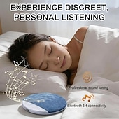 baratos Mini alto-falantes Bluetooth-Alto-falante de travesseiro com Bluetooth 5.4, alto-falante sem fio para dormir embaixo do travesseiro para ouvir discretamente, alto-falante pessoal fino para quem dorme de lado, ajuste de som