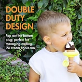 cheap Household Appliances-8 Pack Popsicle Drip Catcher for Kids, Silicone Ice Cream Holder for Cones and Sticks, Mess-Free Reusable Ice Pop Guard for Toddlers, No More Sticky Hands, Summer Treat Accessories