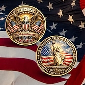 abordables 250e Anniversaire des États-Unis-Pièce commémorative du 250e anniversaire des États-Unis, pièce de collection patriotique ornée d'un aigle, de la liberté et du drapeau américain, souvenir en métal durable à exposer, 1776-2026