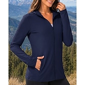 baratos Casacos impermeáveis-Mulheres Jaqueta Corta-Vento Jaqueta Softshell Jaqueta de Trilha Ao ar livre Proteção Solar Secagem Rápida Leve Respirável Roupas de caminhada Roupas de caminhada Verão Primavera Jaqueta Alpinismo