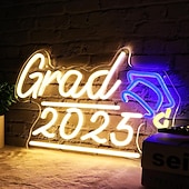 ieftine Lumini decorative-semn LED neon pentru absolvire, lumină de petrecere alimentată prin USB, decor strălucitor pentru cămin, dormitor, sărbătoare interioară, iluminat atmosferic pentru petrecere de absolvire