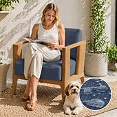 economico Copertura per Cuscini da Patio-2 copricuscini elasticizzati impermeabili per divano da esterno, fodere di ricambio per divani e poltrone da giardino, copricuscini lavabili e riutilizzabili per mobili da esterno.