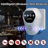 billige Innendørs insektkontroll-ultralyd skadedyravviser plug-in, elektronisk innendørs skadedyrbekjempelse for mus, rotter, insekter, kakerlakker, edderkopper, maur, mygg, intelligent 360° skadedyravviser, stillegående &amp;trygt for