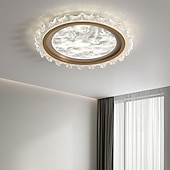 cheap Ring &amp; Round Design-Modern Aluminum Ceiling Lamp, Round Acrylic LED Flush Mount Ceiling Light. Three-Color Dimming, Eye Protection, Round Design Close to Ceiling Fixture, for Bedroom Living Room