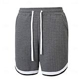 economico Pantaloncini casual-Per uomo Pantaloncini Waffle Shorts Pantaloncini Estivi Shorts da Spiaggia Pantaloncini casual Tasca Elastico in vita Blocco di colori Comodità Traspirante Lunghezza al ginocchio Casuale All'aperto