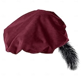 economico Accessori e altro-Medievale Rinascimento elisabettiano Cappello Principe Gentiluomo Ranger Piuma Tinta unica Costume Per uomo Halloween Carnevale Fiera Rinascimentale LARP Festa a tema retrò Adulti Cappello