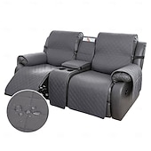 voordelige Fauteuilhoes-100% waterdichte hoes voor relaxbank, tweezitsbank, morsbestendig met middenconsole, antislip, gewatteerde bankbeschermer, bankhoes voor 2-zits relaxbank, meubelhoes voor thuis