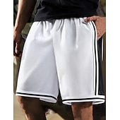 abordables Shorts décontractés-Homme Short actif Shorts de survêtement Shorts Shorts d'été Cordon de serrage Taille Élastique Bloc de Couleur Longueur Genou Occasionnel Quotidien Extérieur Sports Streetwear Noir Blanche