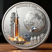 preiswerte U.S. 250. Jahrestag-Gedenkmünze zur Artemis-II-Mondmission, Sammlermünze für Weltraumbegeisterte, Silbermünzen zur Mondlandung für die Heimdekoration, für Sammler und Astronomie-Fans