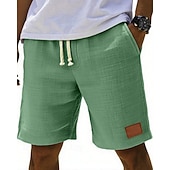 economico Classico-Per uomo Shorts Pantaloncini Estivi Shorts da Spiaggia Tasca Elastico in vita Coulisse Semplice Comodità Traspirante Corto Vacanza Ferie Spiaggia Hawaiano Boho Nero Bianco