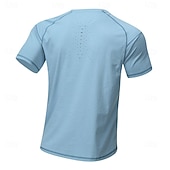 billige Casual T-skjorter for menn-Herre T skjorte Kortermet skjorte T-skjorte Kortermet Crew-hals Sommer Vår Helfarge Gatemote Stilfull Fritid Fort Tørring Tynn Daglig utendørs Feriereise Lysegrå Topp T-skjorte for menn
