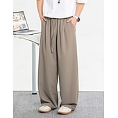 economico pantaloni casual-Per uomo Pantaloni Pantaloni casual Pantaloni Larghi Borse refrigeranti Coulisse Tasca Elastico in vita Semplice Comodità Morbido Casuale Quotidiano All'aperto Vacanza Moda Vestibilità comoda Nero