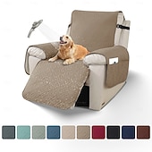 billige Reclinerdeksel-Vanntett sofatrekk for kjæledyr, lenestoltrekk til kjæledyr, sklisikkert sofatrekk, slitesterkt, vaskbart møbeltrekk for hunder og katter, alle årstider