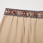 tanie Wakacje-Męskie Lniane spodnie Spodnie Letnie spodnie Spodnie plażowe Ściągana na sznurek Niejednolita całość Elastyczny pas Geometryczny Komfort Oddychający Pełna długość Codzienny Święto Urlop Moda Zielony