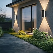 ieftine Aplice de Exterior-lumini solare pentru garduri cu 3 moduri, lentile LED, lumini solare IP65 &amp;Aplice solare de perete pentru curte, piscină, verandă, terasă, balustradă 1 buc