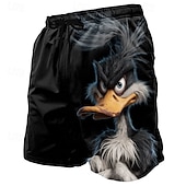 ieftine Animale și păsări-Bărbați Amuzant Rață animale de desene animate Boxeri înot Costume de baie Pantaloni scurți de baie Pantaloni Scurti Talie medie Hawaiană Vacanta la plaja Buzunare laterale Căptușeală din plasă Talie